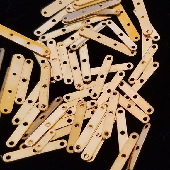 120 SPACER BARS mixed 2 & 3 hole Gold new bundle set - Picture 6 of 7